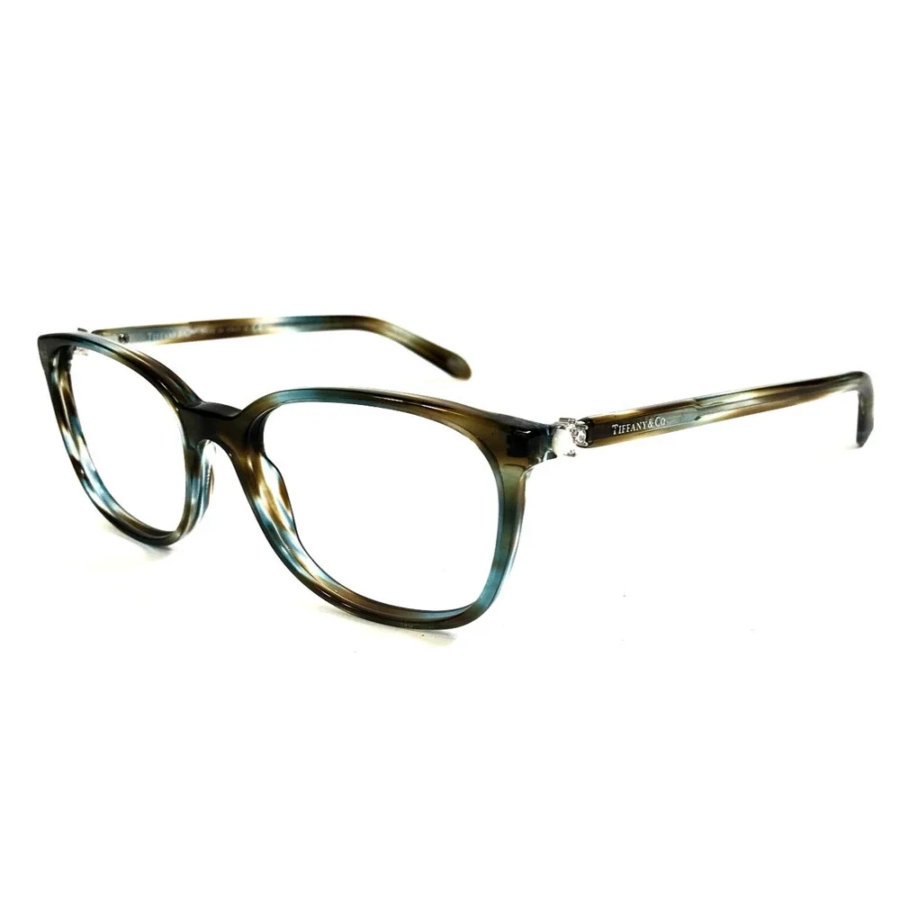Tiffany & Co. Eyeglasses Frames TF2109-H-B 8124 Brown Blue Pearls 53-17-140